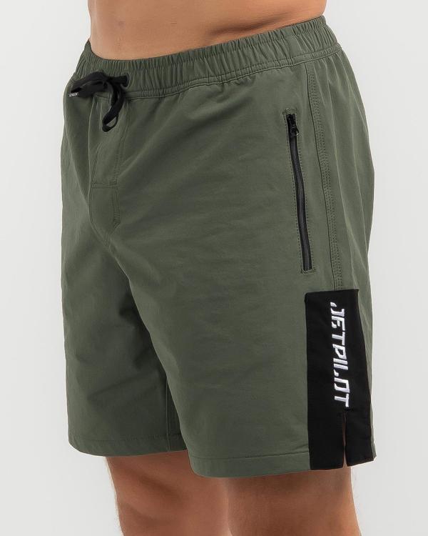 Jetpilot Men's Weekender Walk Shorts in Green