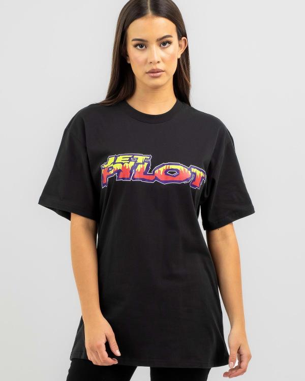 Jetpilot Women's Colour Vision T-Shirt in Black