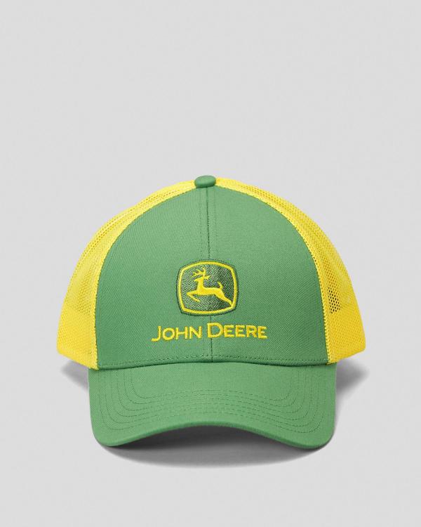 John Deere Men's Logo Mesh Back Cap in Yellow