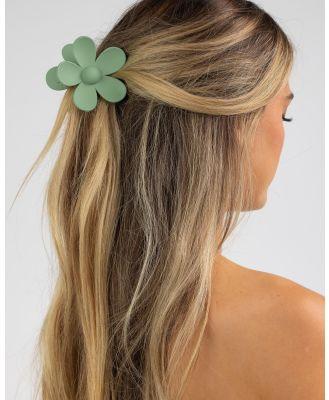 Karyn In LA Girl's Kay Flower Hair Claw Clip in Green