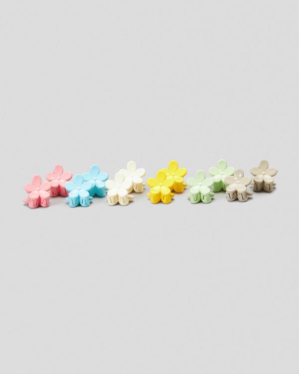 Karyn In LA Girl's Mini Flower Hair Clip Pack