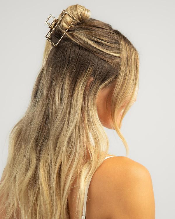 Karyn In LA Girl's Rectangle Hair Claw Clip in Gold