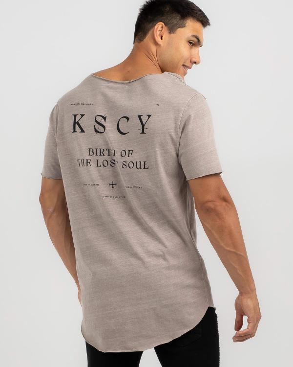 Kiss Chacey Men's Forlorn Dual Curved T-Shirt in Grey