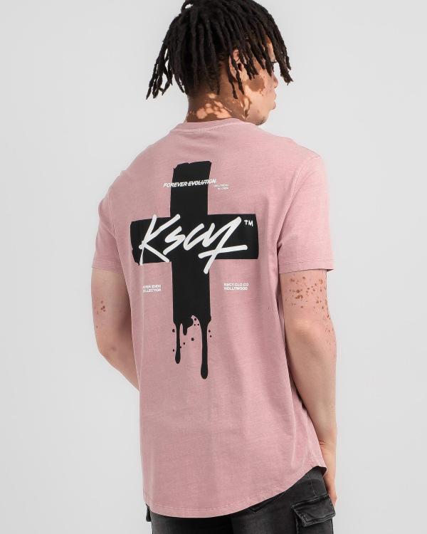 Kiss Chacey Men's Formosa Dual Curved T-Shirt in Pink