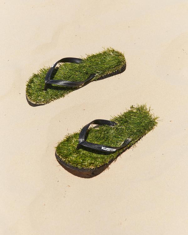 Kustom Men's Keep On The Grass Thong in Green