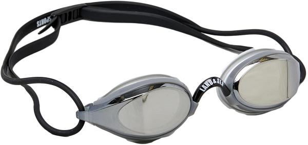 Land & Sea Sports Mirror Race Goggles in Black