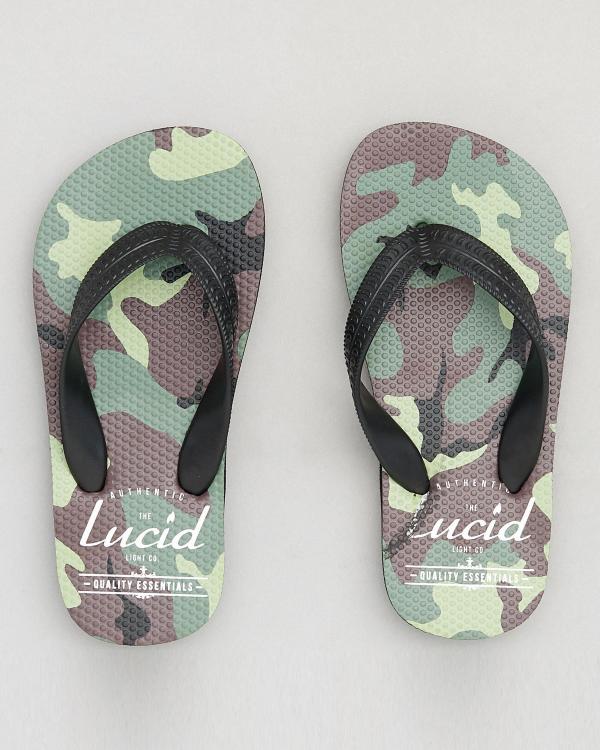 Lucid Junior Boys' Camo Wedge Thongs Shoes