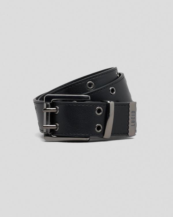 Lucid Men's Embellished Belt in Black