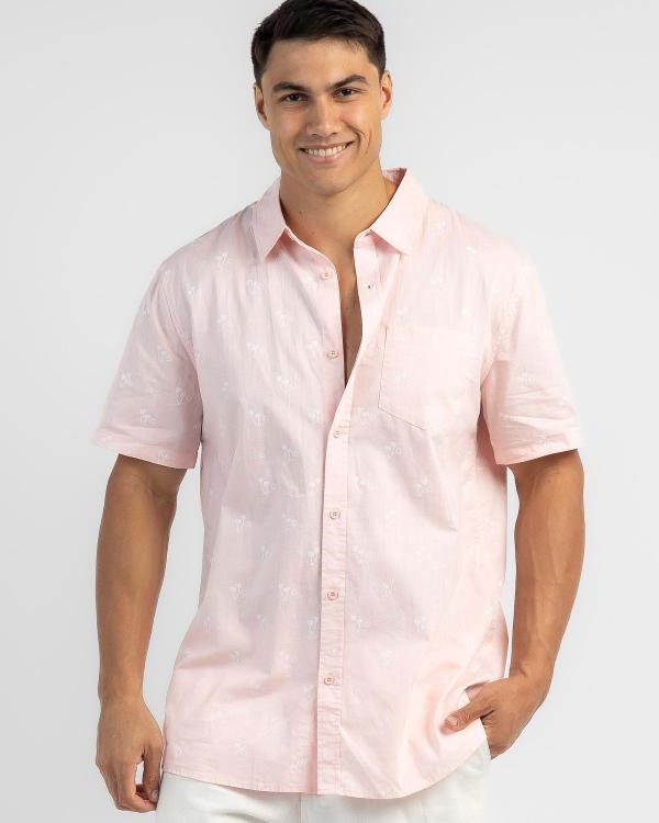 Lucid Men's Exiled Short Sleeve Shirt in Pink