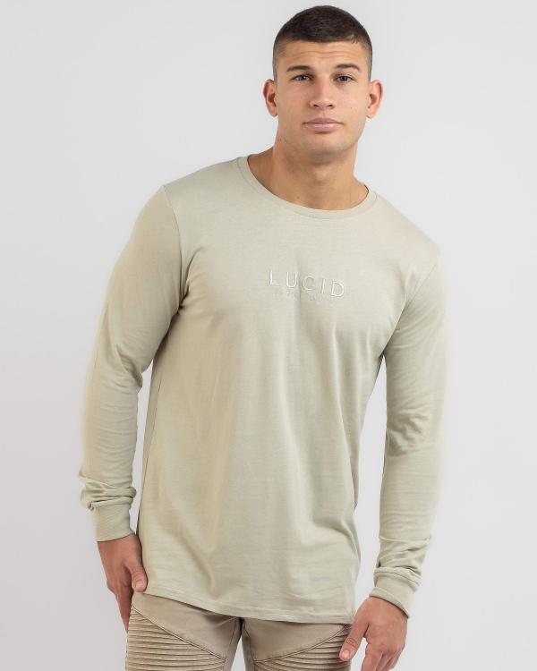 Lucid Men's Merge Long Sleeve T-Shirt in Natural