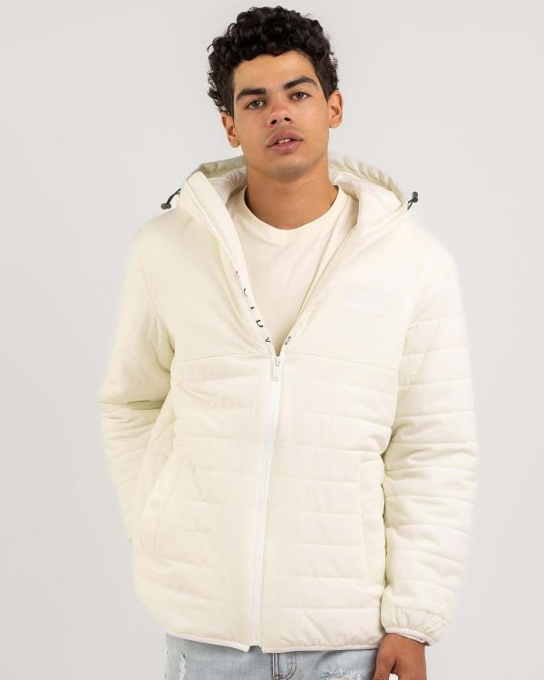 Lucid Men's Montreal Hooded Puffer Jacket in White
