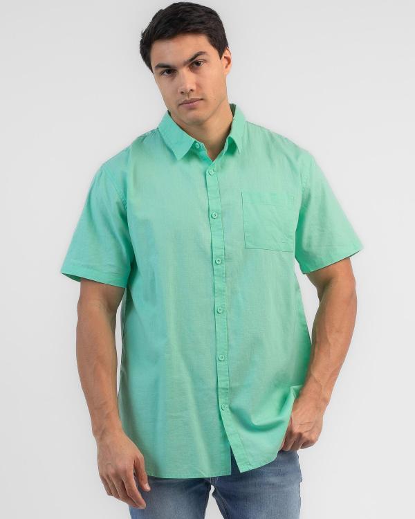 Lucid Men's Portrait Short Sleeve Shirt in Green