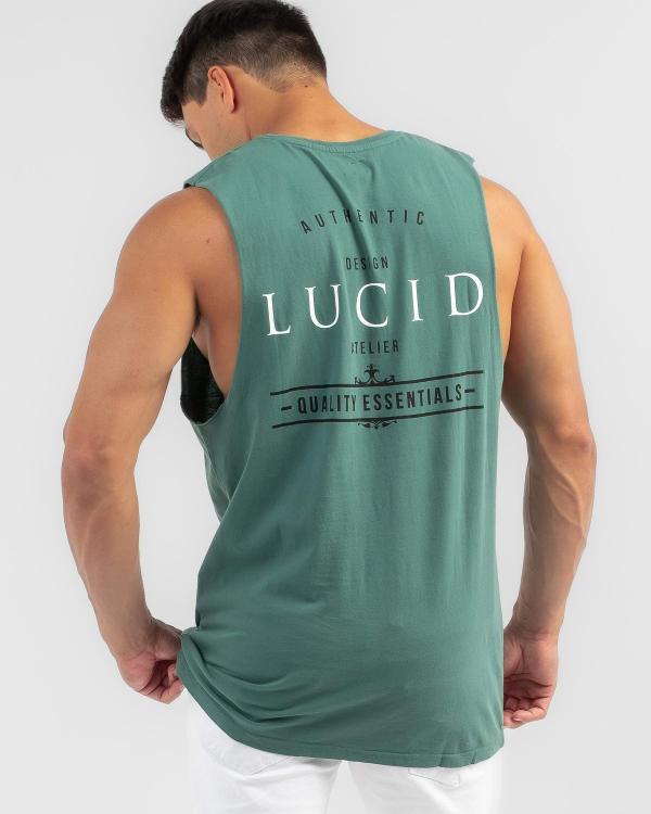 Lucid Men's Sequence Muscle Tank Top in Green