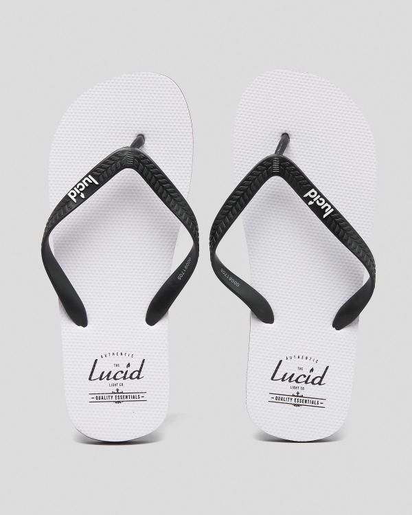 Lucid Men's Wedge Thongs in White