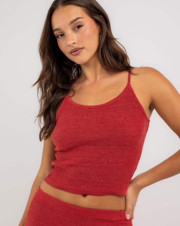 Luvalot Women's Scarlett Top in Red