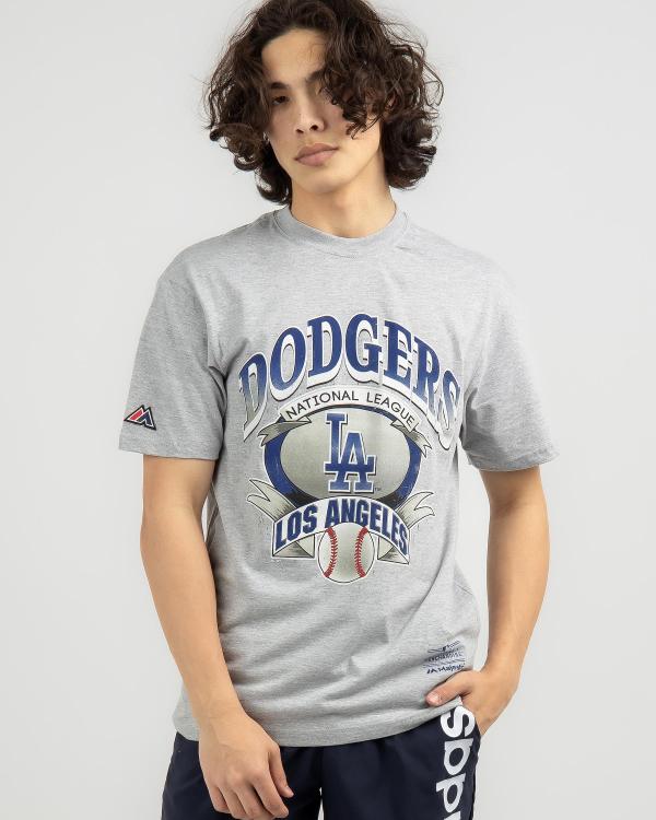 Majestic Men's La Dodgers Vintage Banner T-Shirt in Grey
