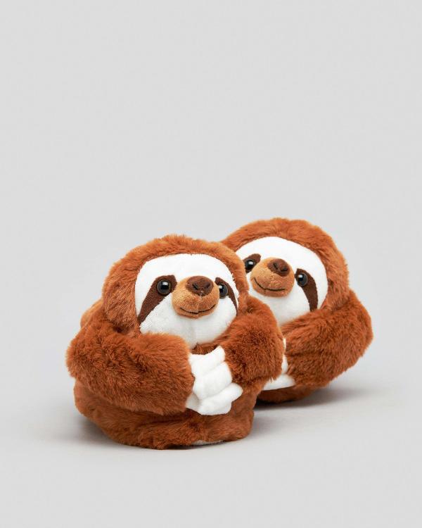 Miscellaneous Girl's Kids' Sloth Slippers in Brown