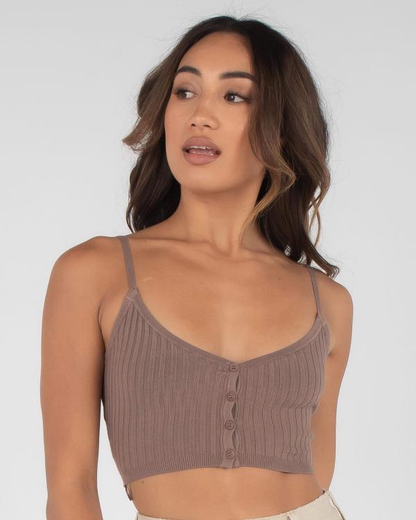 Mooloola Women's Carry Me Knit Top in Brown