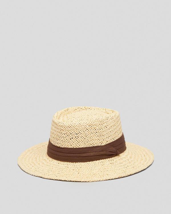 Mooloola Women's Izzy Boater Hat in Cream