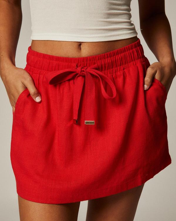 Mooloola Women's Jade Hawaii Skirt in Red