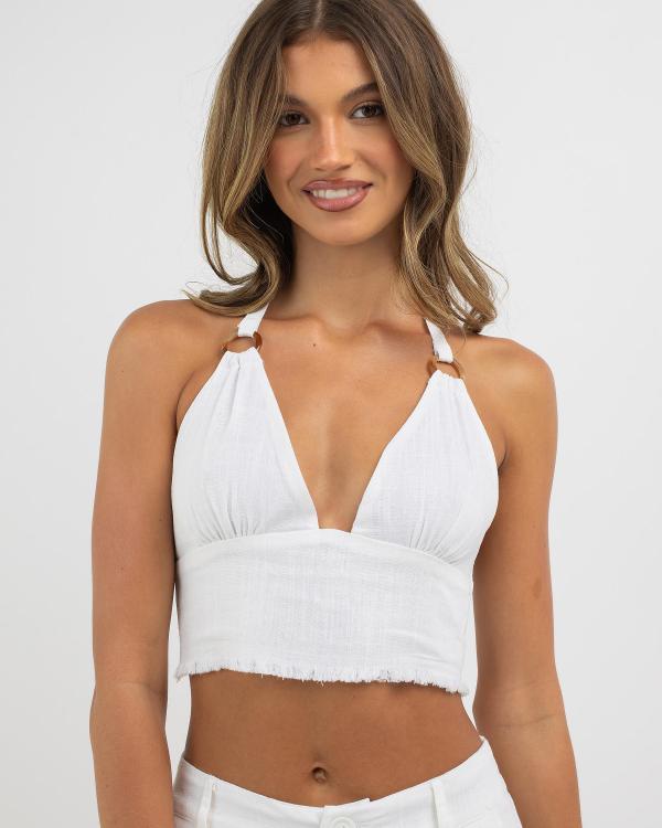 Mooloola Women's Mila Hawaii Halter Top in White