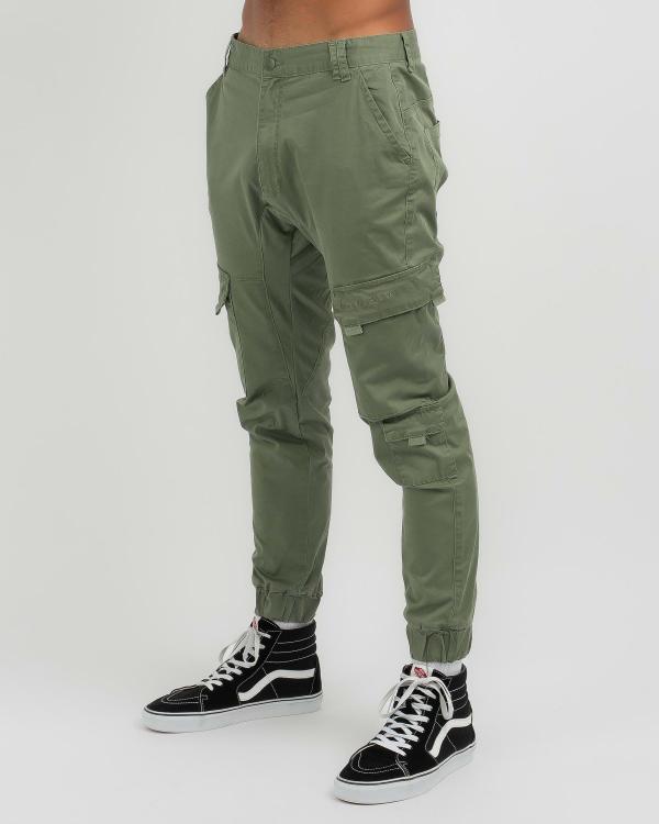 Nena & Pasadena Men's F100 Cargo Jogger Pants in Green