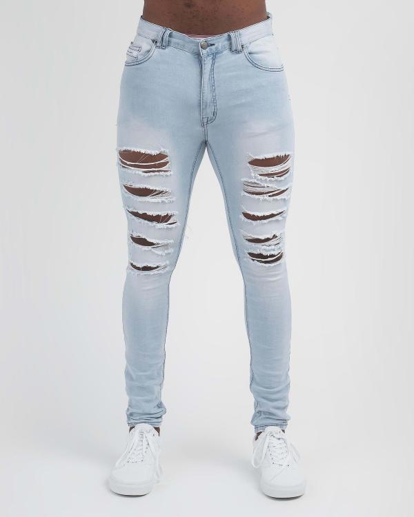 Nena & Pasadena Men's Tyler Super Skinny Jeans in Blue