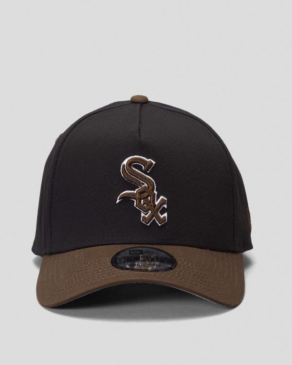 New Era Men's Chicago White Sox Grizzly 9Forty A-Frame Snapback Cap in Black