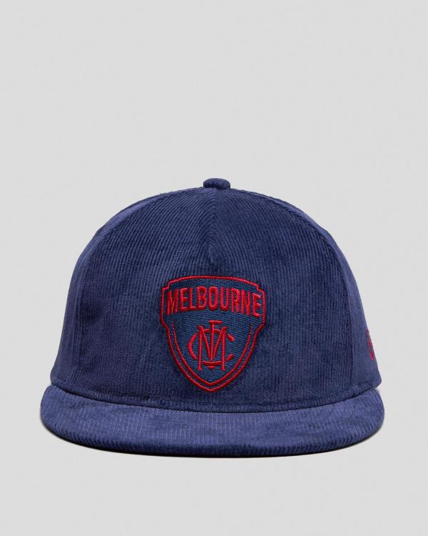 New Era Men's Melbourne Football Club Corduroy Snapback Hat in Navy