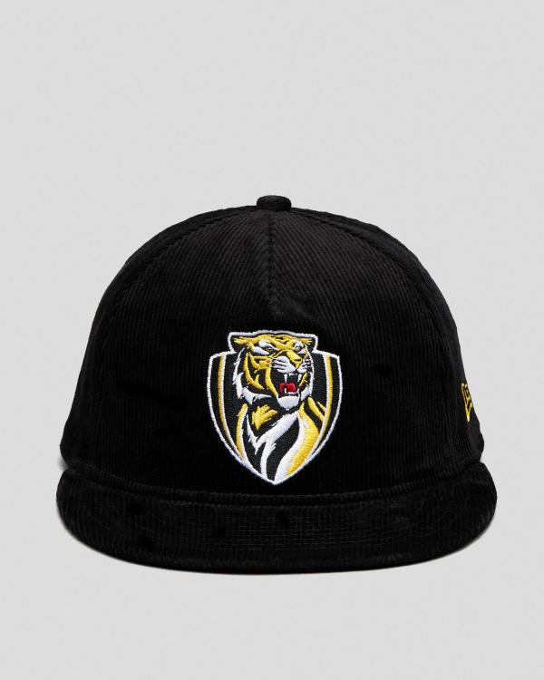 New Era Men's Richmond Football Club Corduroy Snapback Hat in Black