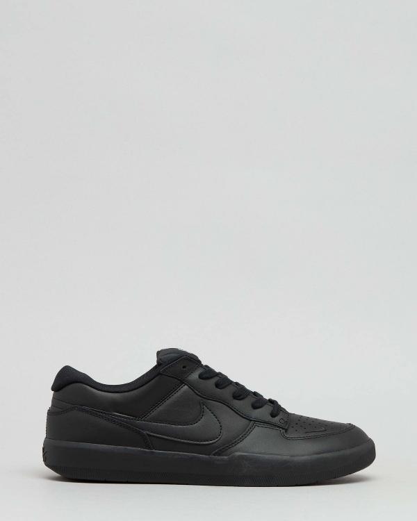 Nike Boys' Force 58 Premium Leather Shoes in Black