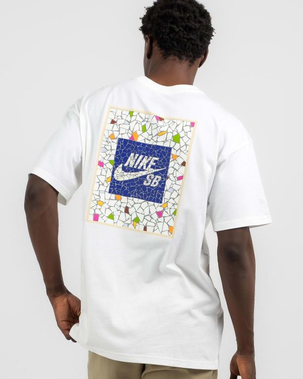 Nike Men's M Nk Sb Mosaic T-Shirt in White