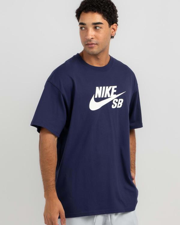Nike Men's Sb Logo T-Shirt in Navy