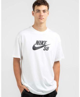 Nike Men's Sb Logo T-Shirt in White