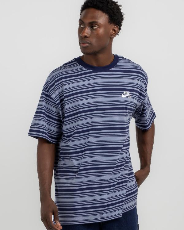 Nike Men's Sb M90 Stripe T-Shirt in Blue