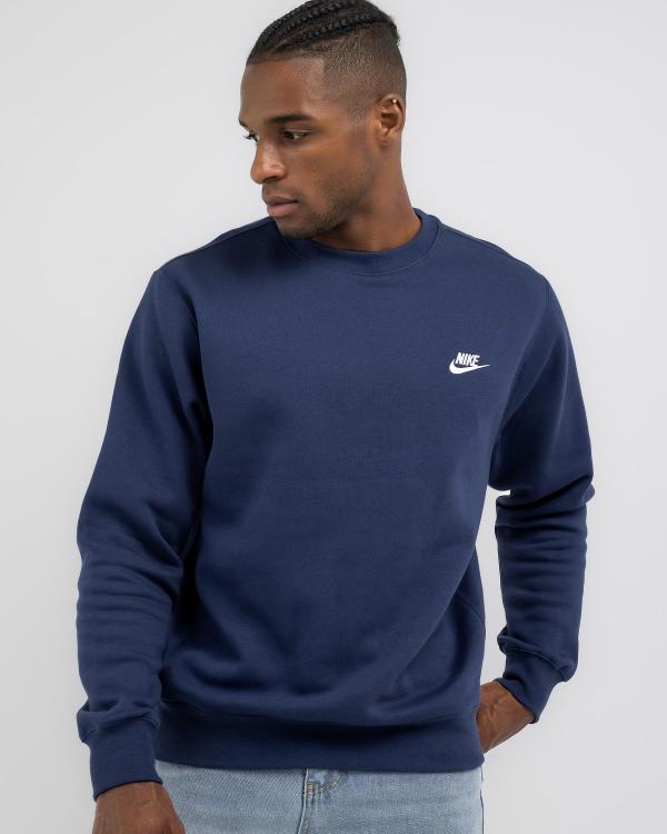 Nike Men's Sportswear Club Crew Sweatshirt in Navy
