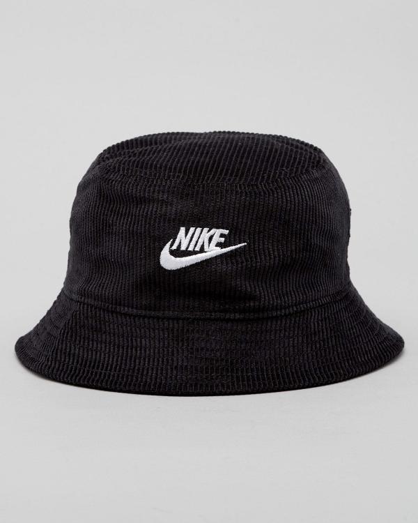 Nike Women's Futura Corduroy Bucket Hat in Black
