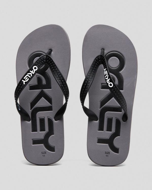 Oakley Men's College Flip Flop Thongs in Grey