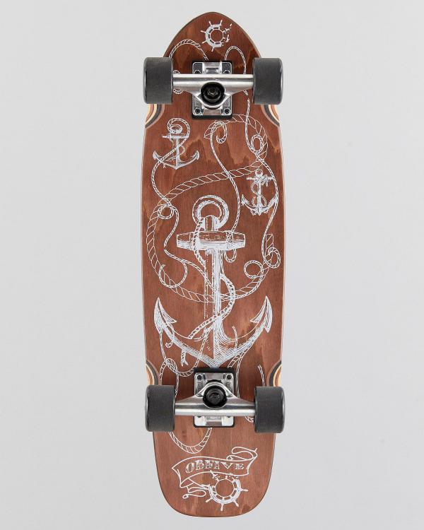 OBfive Timber Jerry Skateboard Cruiser in Brown