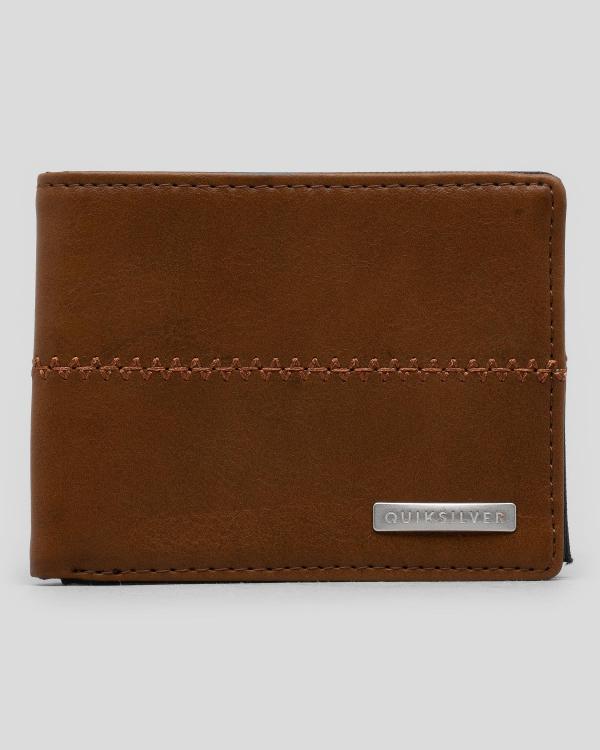 Quiksilver Boy's Stitchy 3 Wallet in Brown