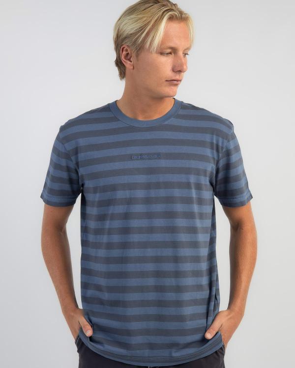 Quiksilver Men's Broad Stripe T-Shirt in Blue
