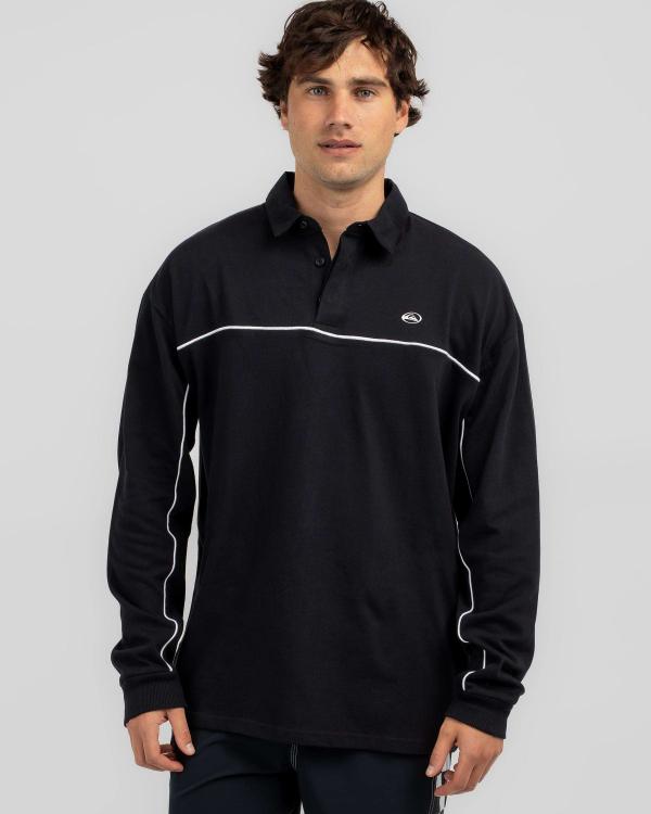 Quiksilver Men's Modular Rugby Polo Shirt in Black