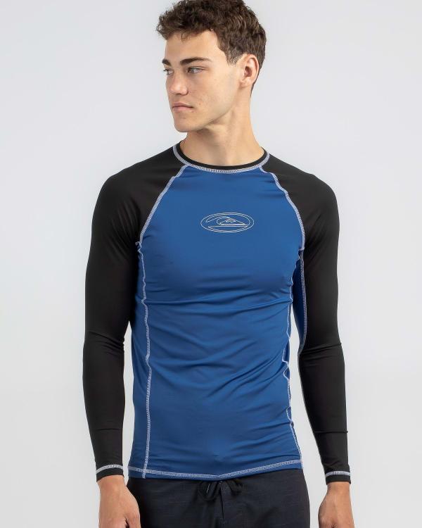 Quiksilver Men's Saturn Protection Long Sleeve Rash Vest in Blue
