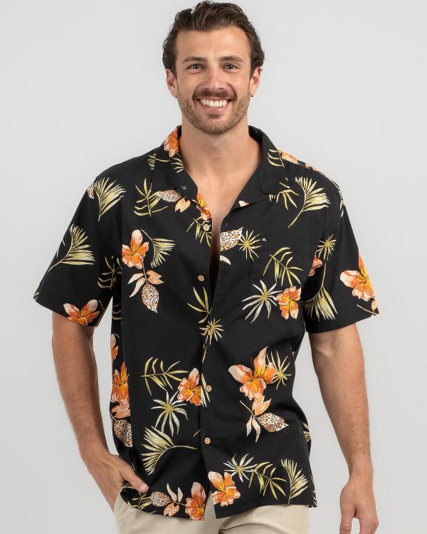 Quiksilver Men's Tropical Floral Shirt in Black