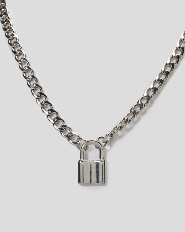 REPUBLIK Men's Padlock Necklace in Silver