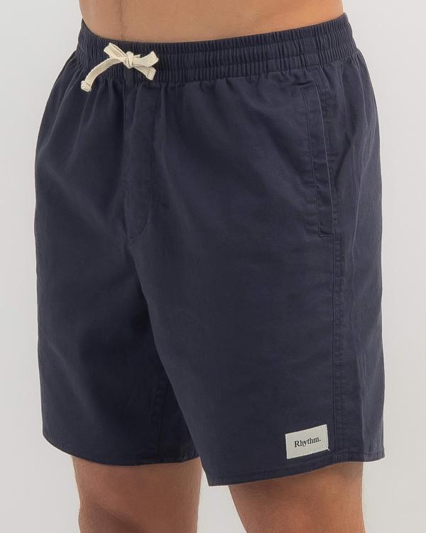 Rhythm Men's Linen Jam Shorts in Navy