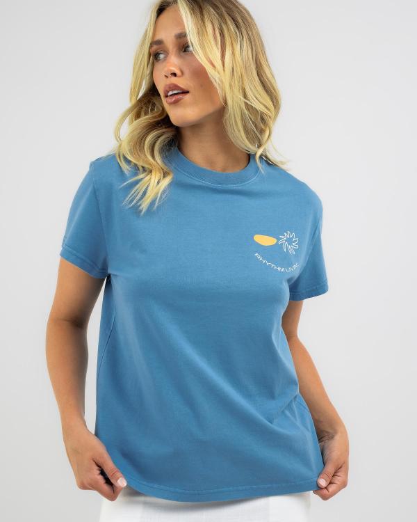 Rhythm Women's Gianni Band T-Shirt in Blue