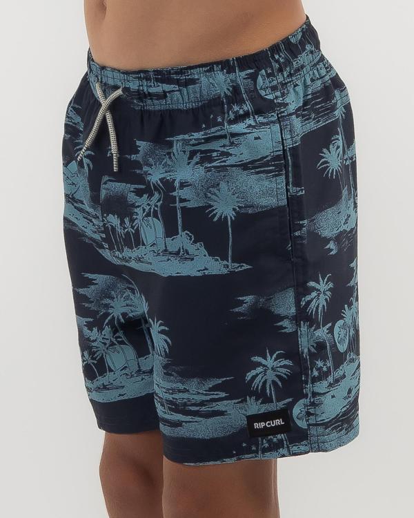 Rip Curl Boys' Dreamers Volley Beach Shorts in Navy