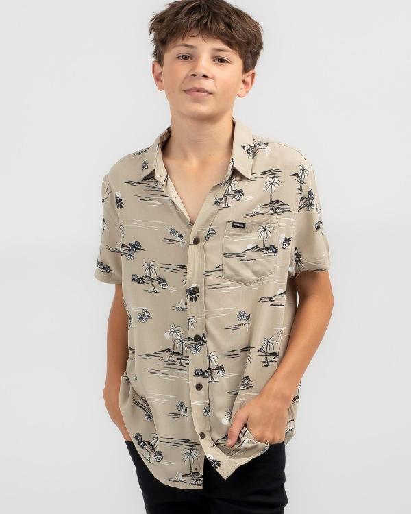 Rip Curl Boys' Party Pack Short Sleeve Shirt in Natural