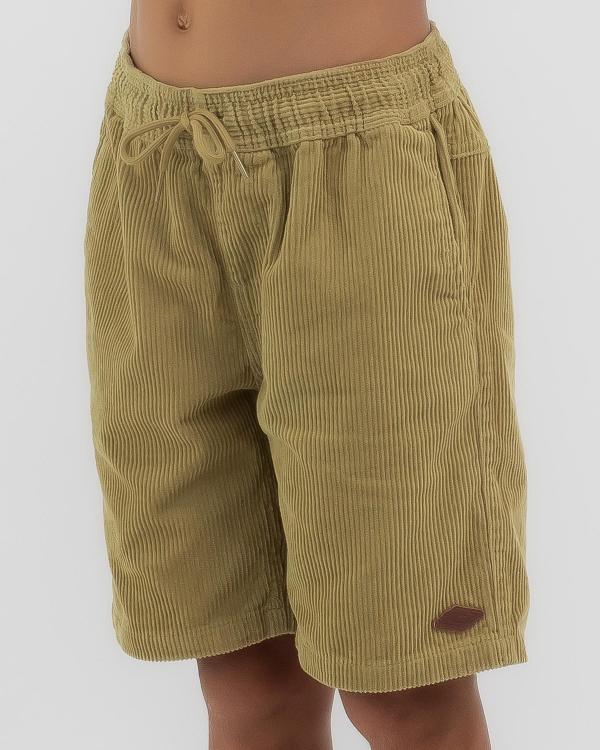 Rip Curl Boys' Surf Cord Volley Shorts in Green